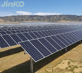 ground-mount commercial Jinko solar panel system