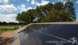 Mission Solar Panels on residential roof