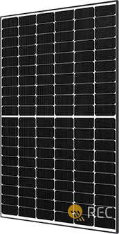 REC Alpha solar panel side view