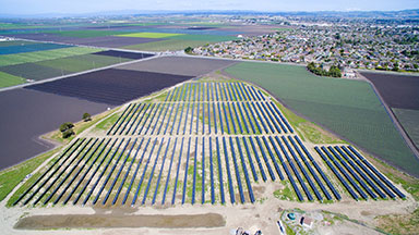 ground mounted solar system with Solaria solar panels  in Salinas, CA