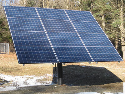 solar panels mounted on the ground