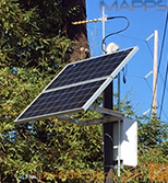 pole mounted wireless utility meter battery solar system