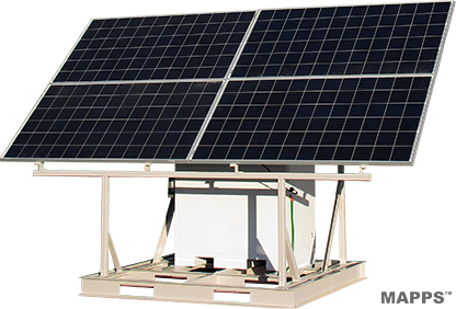 skid mounted portable solar generator system