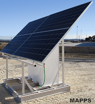 portable solar generator power system mounted on steel skid