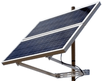 2 solar panel pole mount mounted