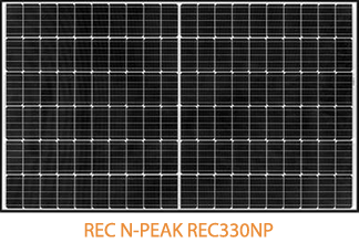 REC N-PEAK solar panel for system